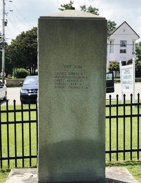 VAN BUREN COUNTY SUPREME SACRIFICE WAR MEMORIAL BACK