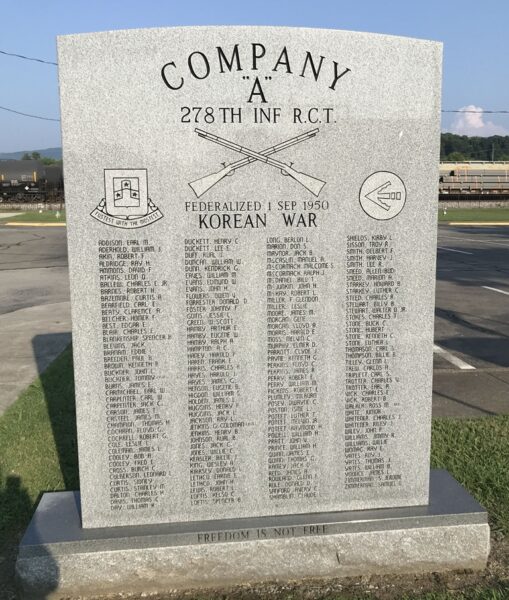 COMPANY “A” 278TH INF R.C.T. WAR MEMORIAL