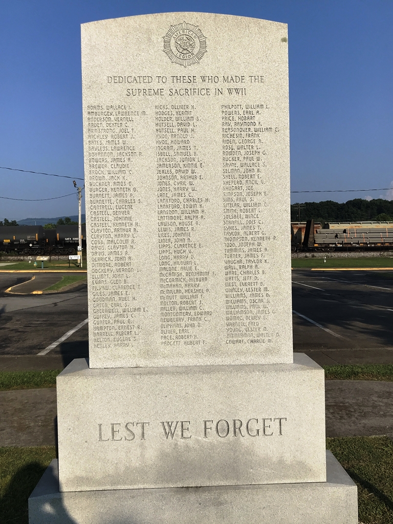 ETOWAH SUPEME SACRIFICE WWII MEMORIAL