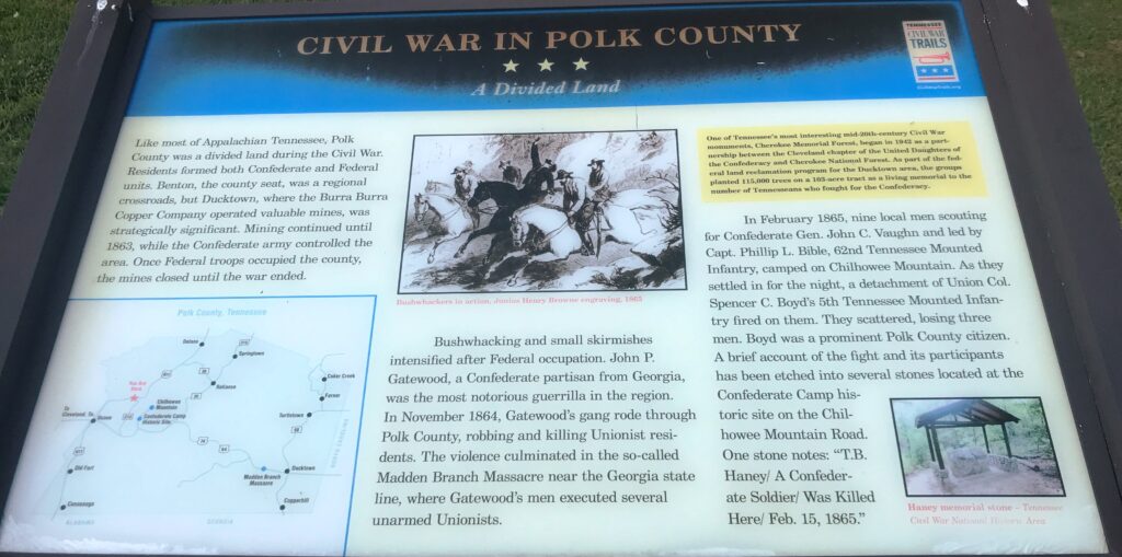 CIVIL WAR IN POLK COUNTY WAR MEMORIAL PANEL