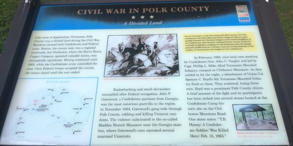 CIVIL WAR IN POLK COUNTY WAR MEMORIAL PANEL