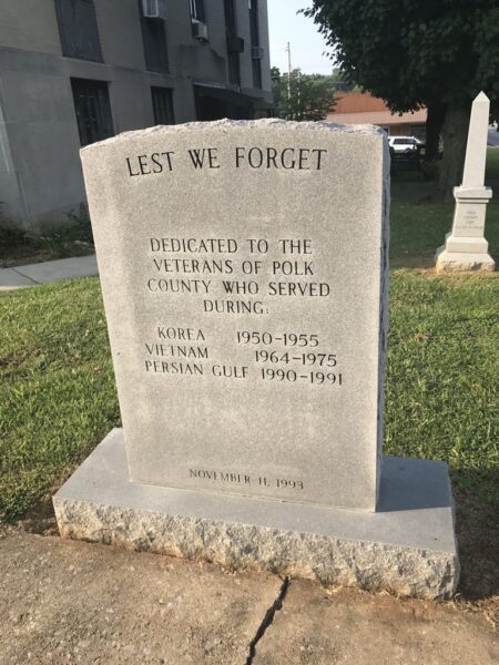 POLK COUNTY LEST WE FORGET VETERANS MEMORIAL