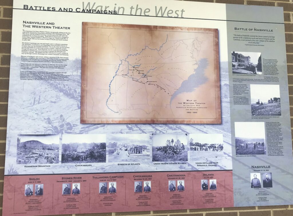 WAR IN THE WEST BATTLES AND CAMPAIGNS MEMORIAL PANEL