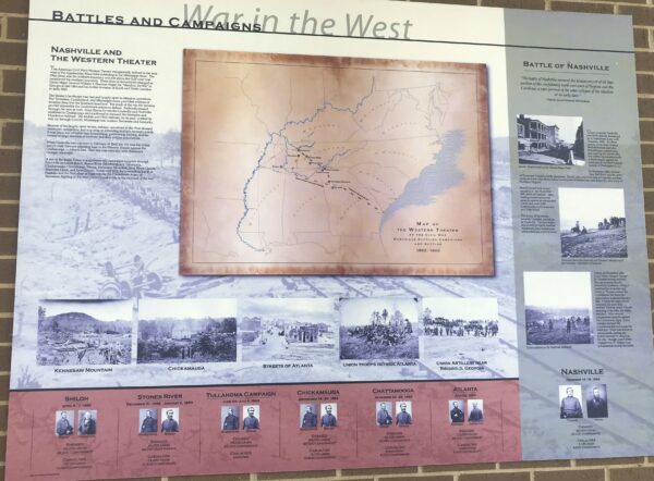 WAR IN THE WEST BATTLES AND CAMPAIGNS MEMORIAL PANEL