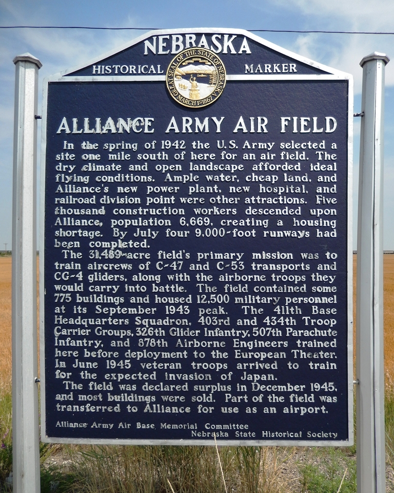 ALLIANCE ARMY AIR FIELD MEMORIAL MARKER
