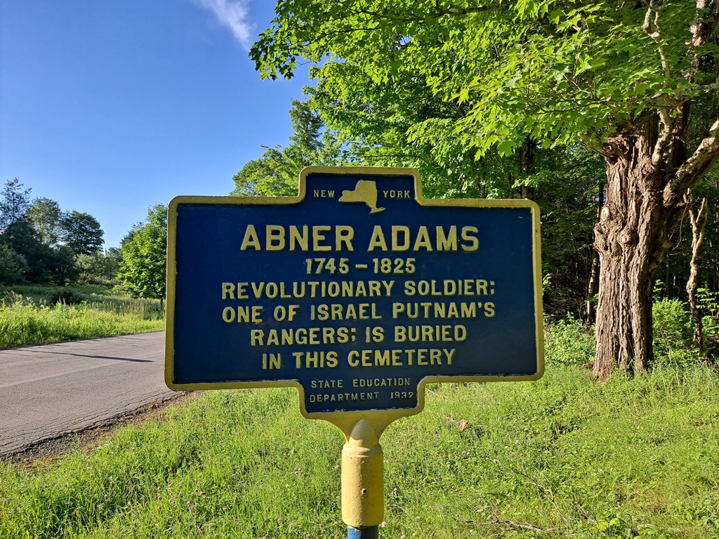 ABNER ADAMS REVOLUTIONARY SOLDIER MEMORIAL MARKE
