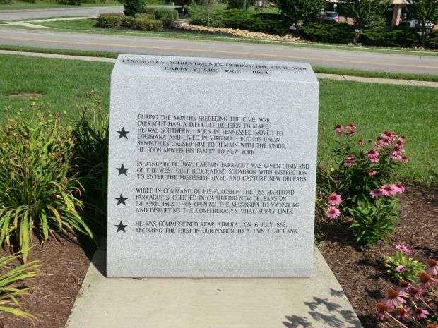 ADMIRAL DAVID GLASGOW FARRAGUT ACHIEVEMENTS MEMORIAL