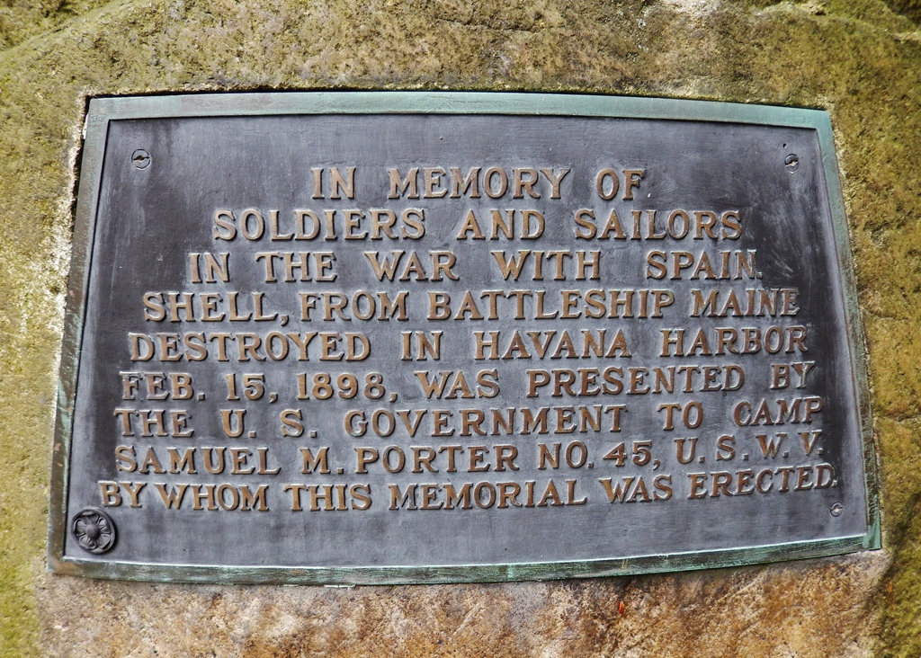 CAMP SAMUEL M. PORTER NO. 45 SPANISH-AMERICAN WAR MEMORIAL PLAQUE