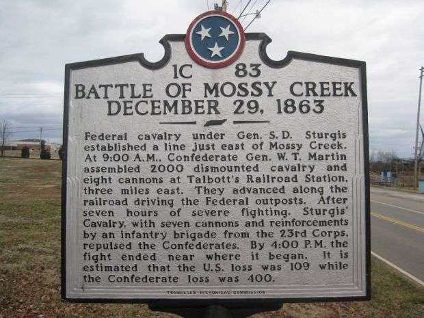 BATTLE OF MOSSY CREEK WAR MEMORIAL MARKER