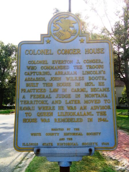 COLONEL CONGER HOUSE WAR MEMORIAL MARKER