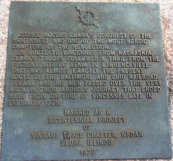 GEORGE ROGERS CLARK CONQUEST OF THE NORTHWEST MEMORIAL PLAQUE