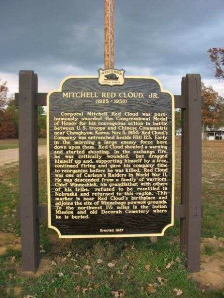 CORPORAL MITCHELL RED CLOUD MEMORIAL MARKER