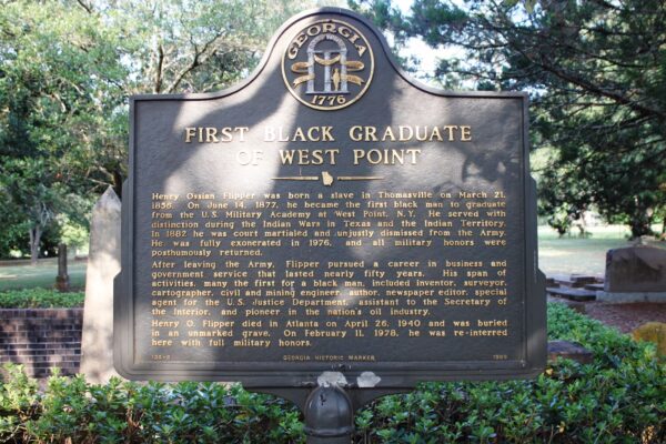 FIRST BLACK GRADUATE OF WEST POINT MEMORIAL MARKE