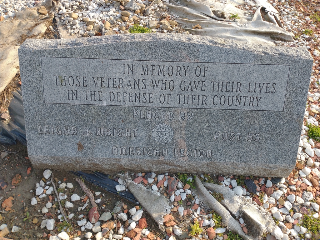 LEIGHR A. WRIGHT POST 53 AMERICAN LEGION VETERANS MEMORIAL