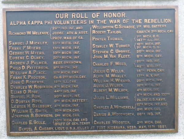 LORADO TAFT STATUE OF 1895 WAR MEMORIAL PLAQUE E