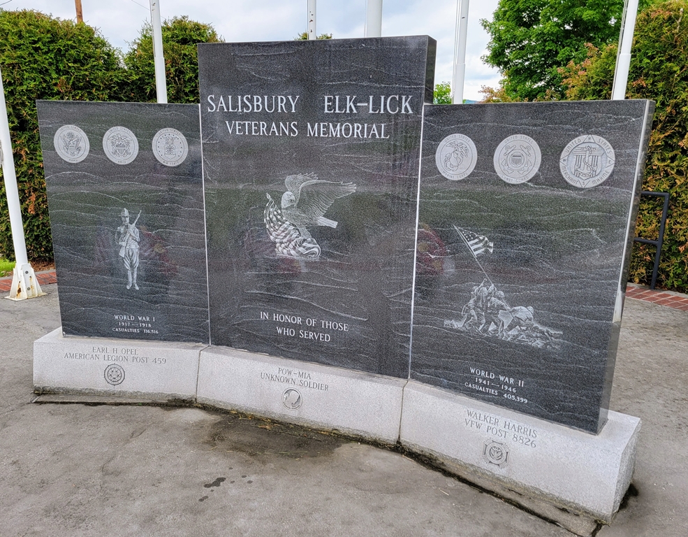 SALISBURY ELK-LICK VETERANS MEMORIAL FRONT