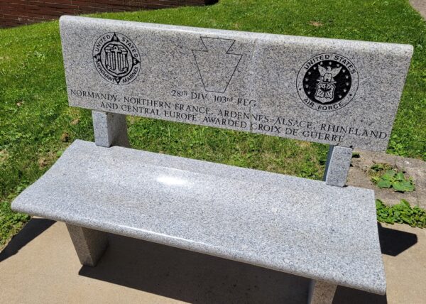 CANONSBURG WORLD WAR II MEMORIAL BENCH