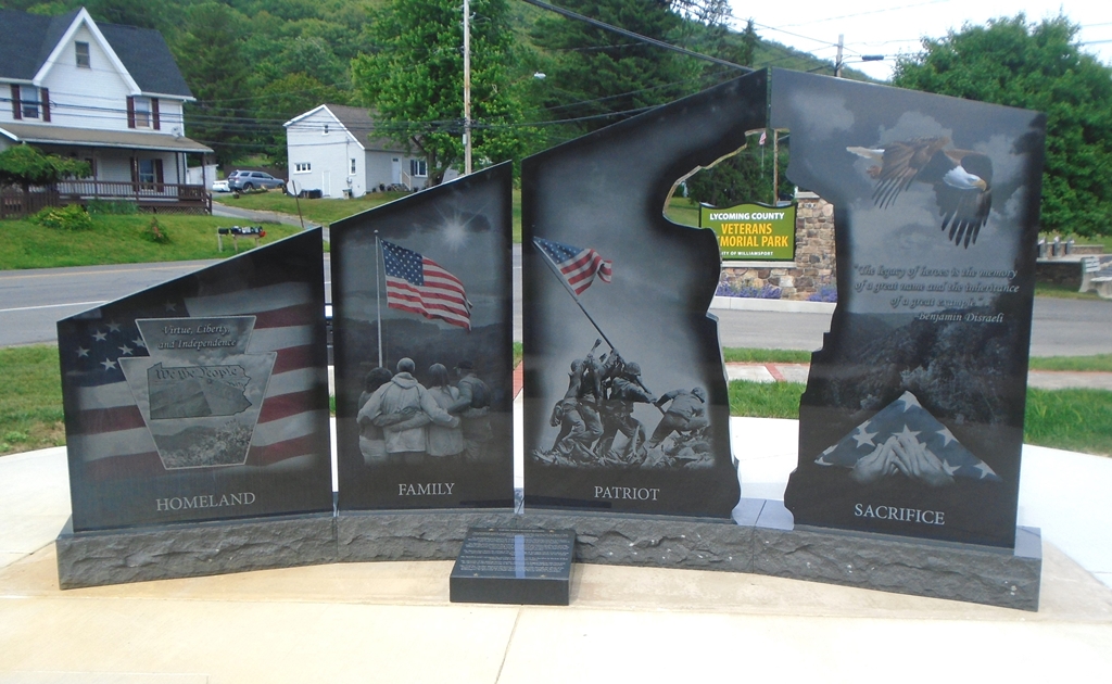 WILLIAMSPORT GOLD STAR FAMILIES MEMORIAL MONUMENT BACK
