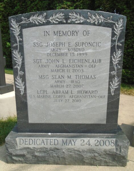 IN MEMORY OF CURRENT WARS AND CONFLICTS MEMORIAL