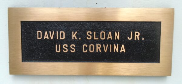 MARK 14 TORPEDO, MODEL SA, SERIAL 1091 MEMORIAL HONOR PLAQUE B