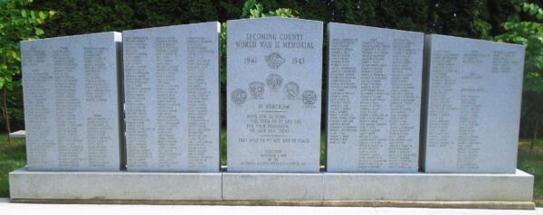LYCOMING COUNTY WORLD WAR II MEMORIAL
