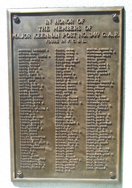 JERSEY SHORE WORLD WAR MEMORIAL PLAQUE D