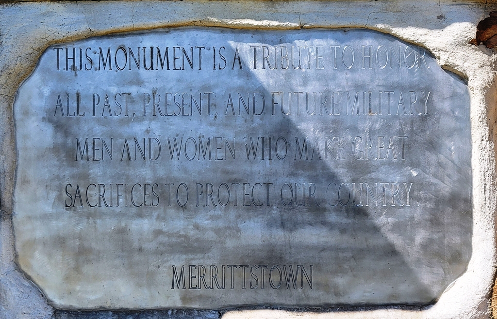 MERRITTSTOWN VETERANS MEMORIAL STONE