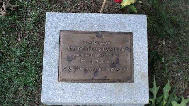 SGT. DONALD S. CANDLYN MEMORIAL TREE PLAQUE