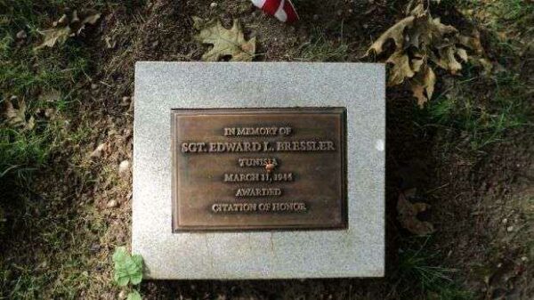 SGT. EDWARD L. BRESSLER MEMORIAL TREE PLAQUE