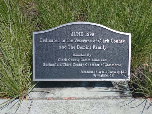 DEDICATED TO THE VETERANS OF CLARK COUNTY MEMORIAL PLAQUE