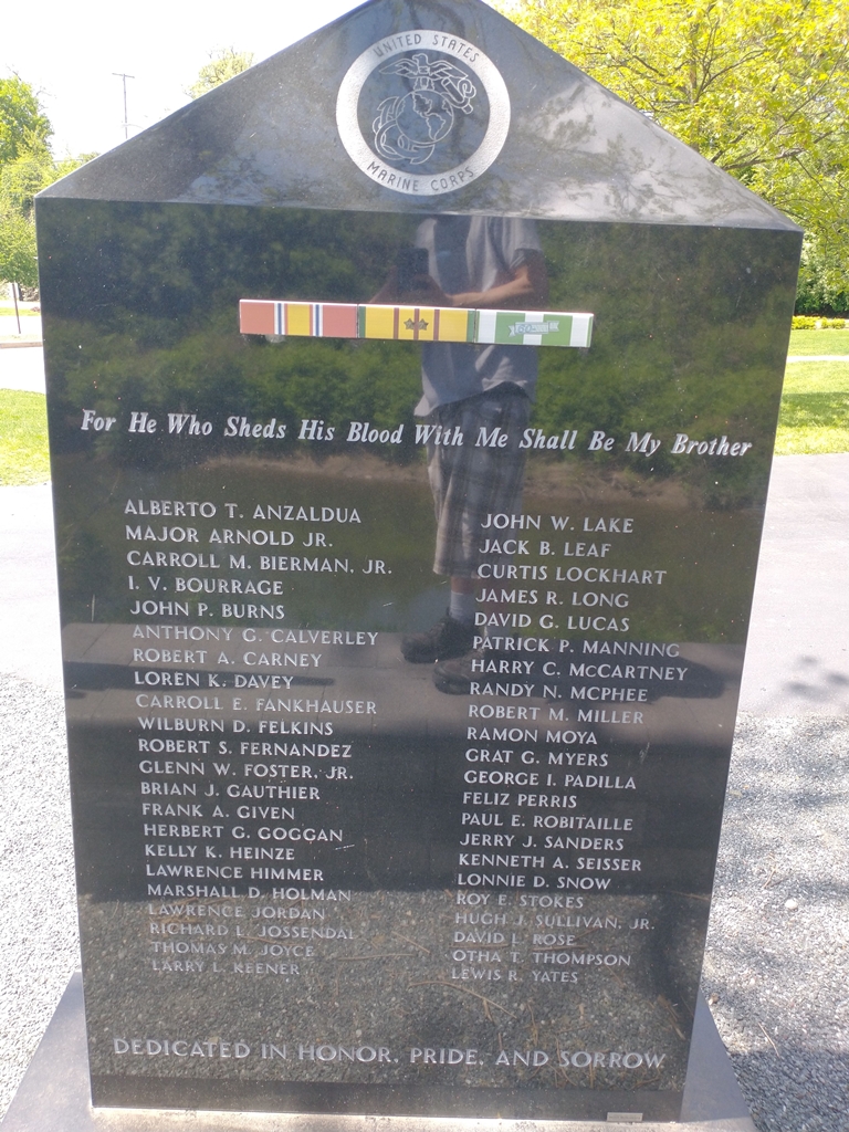 1ST BATTALION, 3RD MAINE REGIMENT WAR MEMORIAL BACK