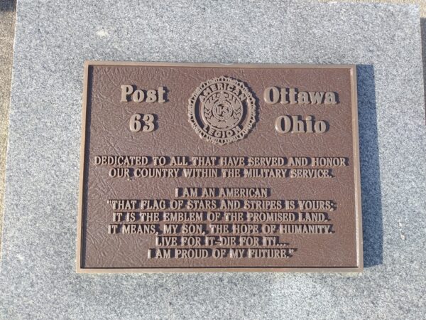 AMERICAN LEGION POST 63 VETERANS MEMORIAL