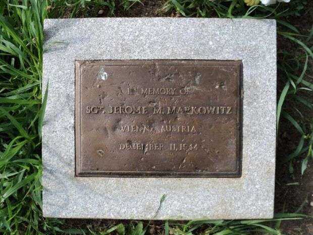 SGT. JEROME M. MARKOWITZ MEMORIAL TREE PLAQUE