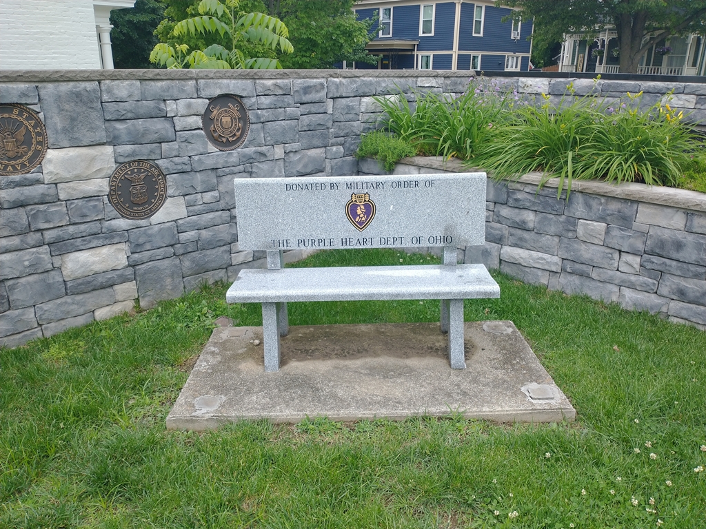 MILITARY ORDER OF THE PURPLE HEART DEPT OF OHIO MEMORIAL BENCH
