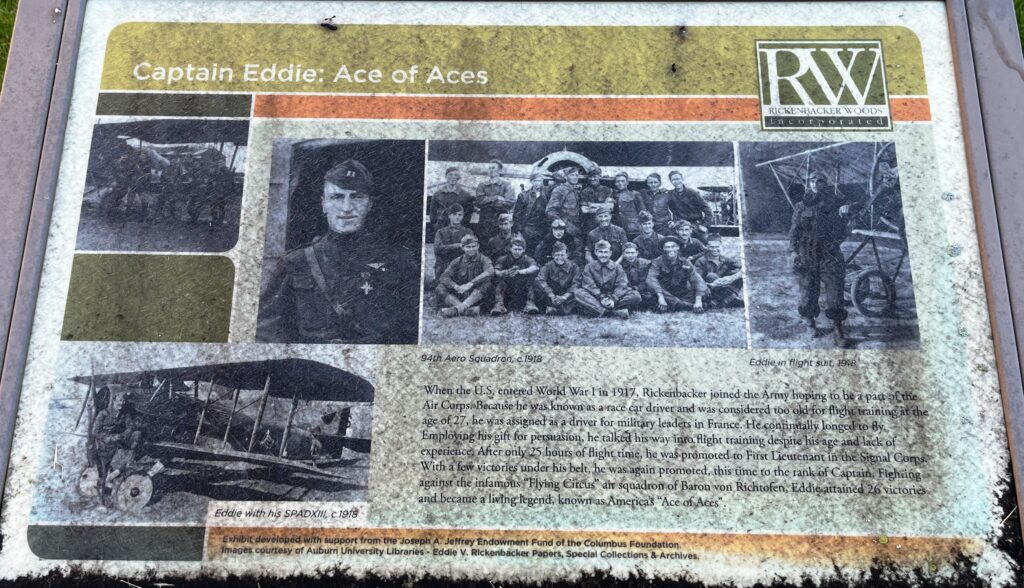 CAPTAIN EDDIE: ACES OF ACES WAR MEMORIAL PLAQUE