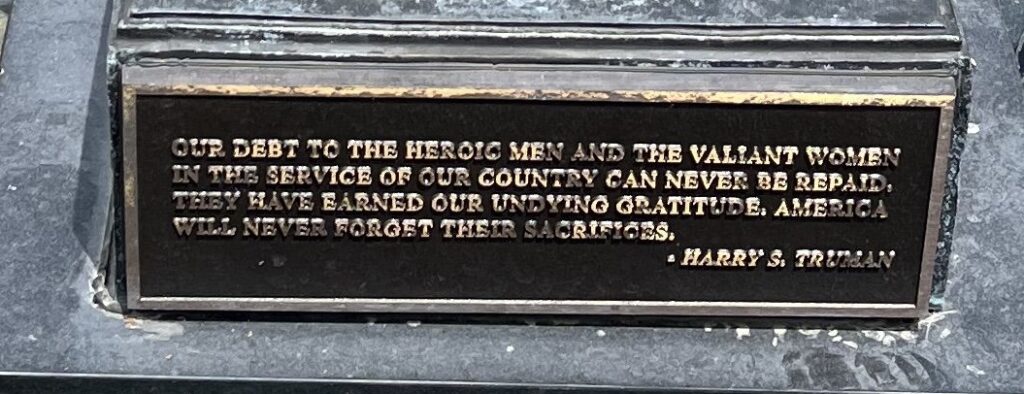 COLUMBUS, OH BATTLEFIELD CROSS MEMORIAL PLAQUE