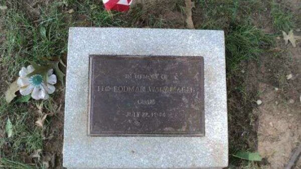 PFC. RODMAN WANAMAKER MEMORIAL TREE PLAQUE