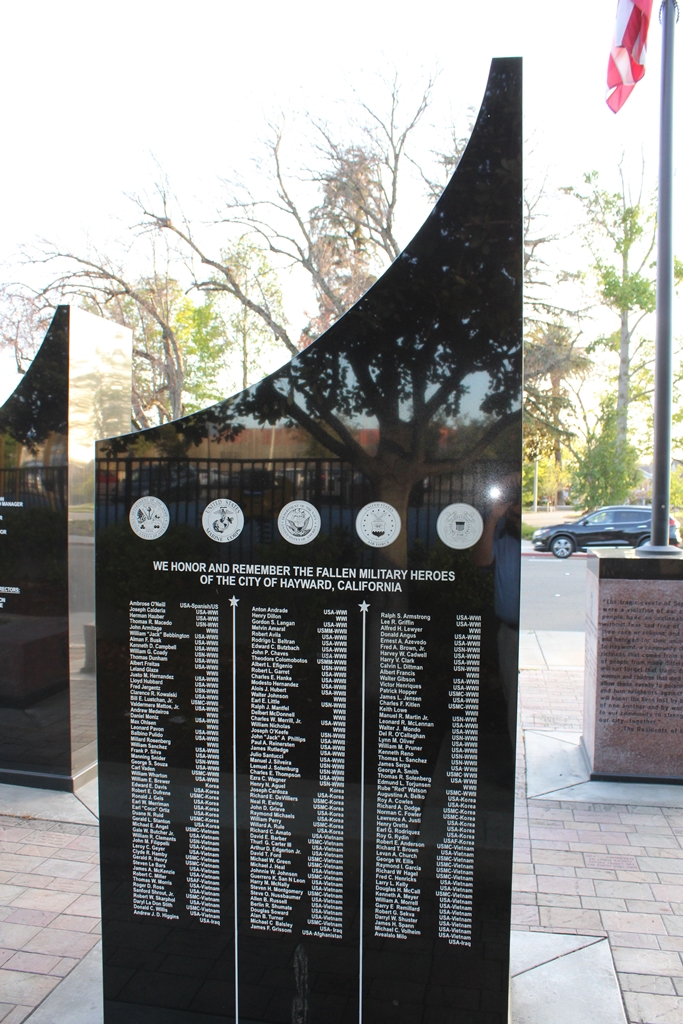 CITY OF HAYWARD FALLEN MILLITARY HEROES MEMORIAL