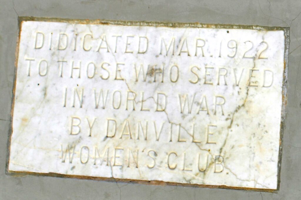 DANVILLE WOMEN’S CLUB WAR MEMORIAL PAVER STONE