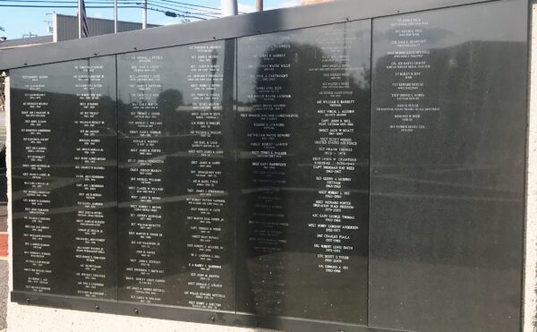 WILSON COUNTY U.S. AIR FORCE MEMORIAL WALL BACK
