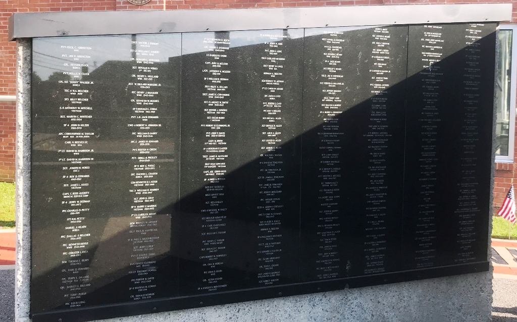 WILSON COUNTY U.S. ARMY MEMORIAL WALL A BACK