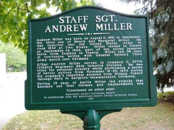 STAFF SGT. ANDREW MILLER MEMORIAL MARKER I