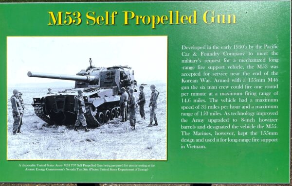 M53 SELF PROPELLED GUN WAR MEMORIAL PLAQUE