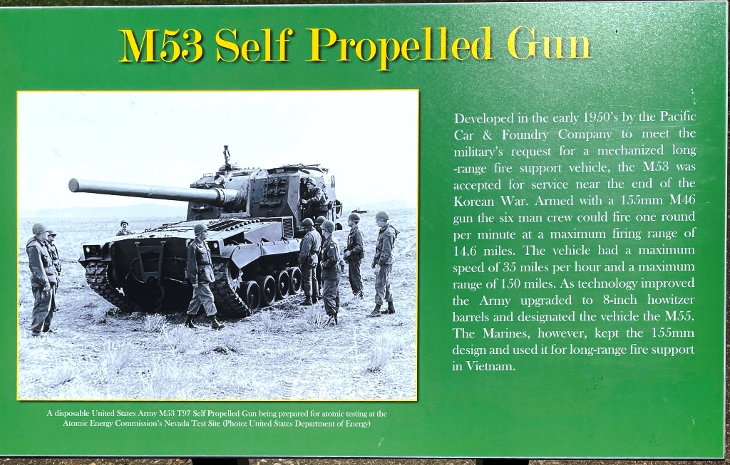 M53 SELF PROPELLED GUN WAR MEMORIAL PLAQUE