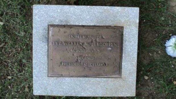 PVT. WARREN W. SERGOFFEN MEMORIAL TREE PLAQUE