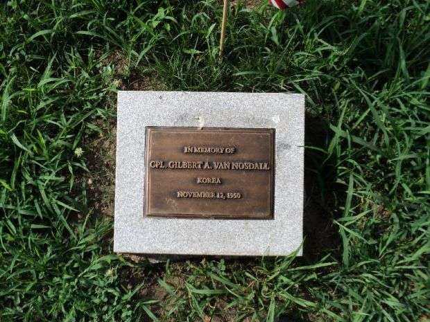 CPL. GILBERT A. VAN NOSDALL MEMORIAL TREE PLAQUE