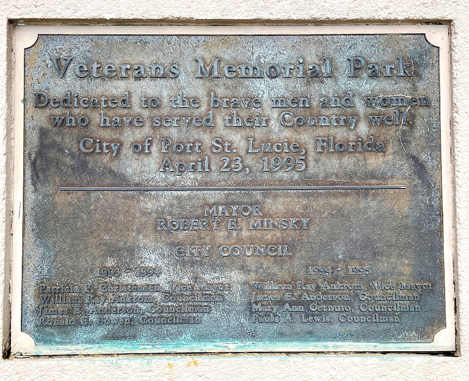 CITY OF PORT ST. LUCIE VETERANS MEMORIAL PARK PARK