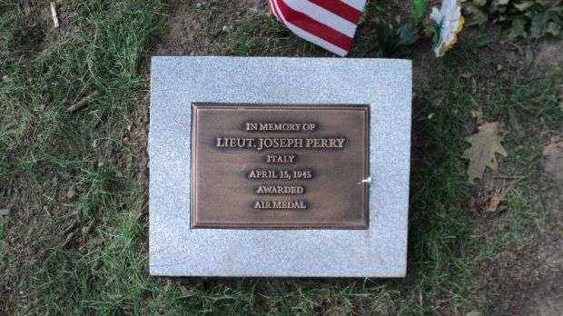 LIEUT. JOSEPH PERRY MEMORIAL TREE PLAQUE