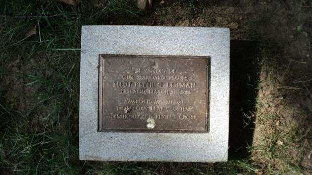 LIEUT. PETER G. LEHMAN MEMORIAL TREE PLAQUE