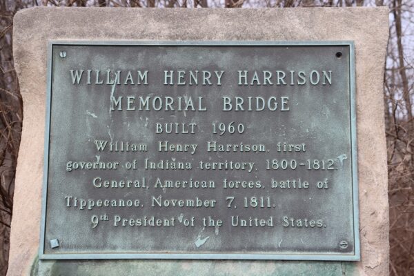 WILLIAM HENRY HARRISON MEMORIAL BRIDGE PLAQUE